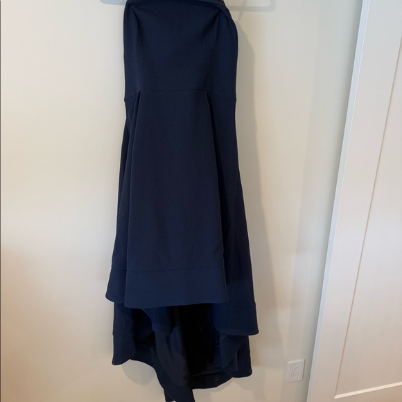 *Never Worn* C/MEO strapless high low gown in navy blue - Picture 5 of 7